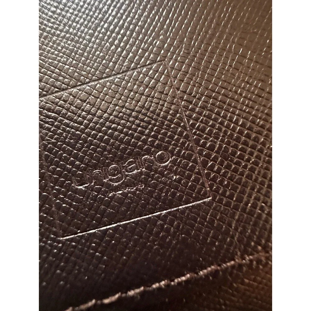 U by Ungaro Crocodile Embossed Leather Wallet - Brown/Burgundy
